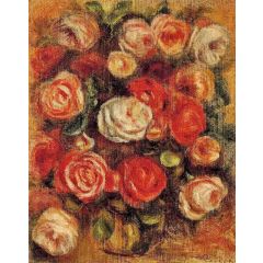 Vase of Roses Painting Reproduction