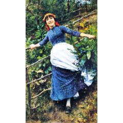 Tending the Garden, also known as A Summer’s Folly Painting Reproduction