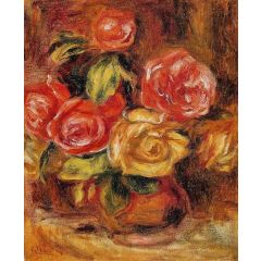 Roses in a Vase Painting Reproduction