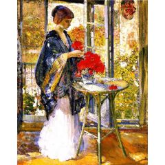 Morning Sunlight(also known as Arranging flowers) Painting Reproduction