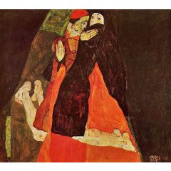 Cardinal and Nun, also known as Caress Painting Reproduction