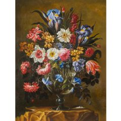 Crystal Flower Vase Painting Reproduction