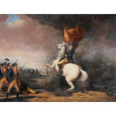 Washington Rallying the Americans at the Battle of Princeton Painting Reproduction