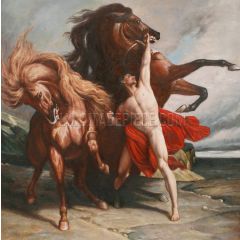 Automedon with the Horses of Achilles Painting Reproduction