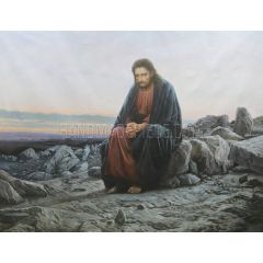 Christ in the Desert Painting Reproduction