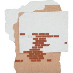 Red Brick Blocks Mixed Media Art I