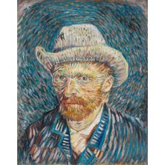 Self Portrait with Felt Hat Painting Reproduction