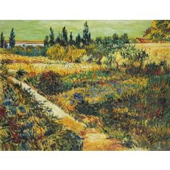 Garden with Flowers Painting Reproduction