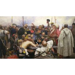 The Reply of the Zaporozhian Cossacks to Sultan Mahmoud IV. Painting Reproduction