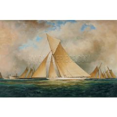 America’s Cup Yacht ’Vigilant’, 1893 Painting Reproduction