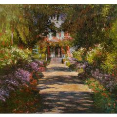 Pathway in Monet’s Garden at Giverny Painting Reproduction