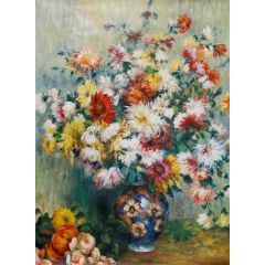Vase of Chrysanthemums Painting Reproduction