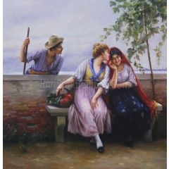 Venetian Chat Painting Reproduction