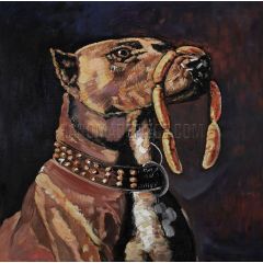 Dog with Sausages, also known as Hail Caesar, We Who are about to Die Salute You Painting Reproduction