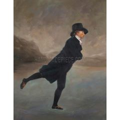 The Skating Minister, also known as Reverend Robert Walker Skating on Duddingston Loch Painting Reproduction