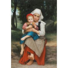 Breton Brother and Sister Painting Reproduction