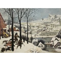 The Hunters in the Snow, Winter Painting Reproduction
