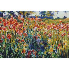Poppies in France Painting Reproduction