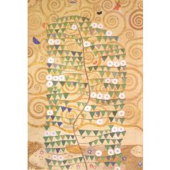 Cartoon For The Frieze Of The Villa Stoclet In Brussels Right Part Of The Tree Of Life Painting Reproduction