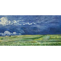 Wheatfield Under Thunderclouds Painting Reproduction