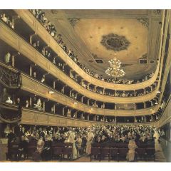 Old Burgtheater in Vienna, 1888 Painting Reproduction