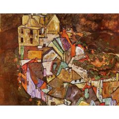 Edge of Town, also known as Krumau Town Crescent III Painting Reproduction