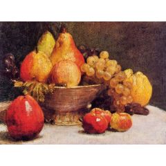 Bowl of Fruit Painting Reproduction