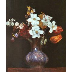 Narcissus and Tulips Painting Reproduction