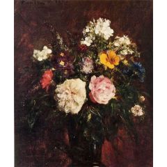 Still Life with Flowers Painting Reproduction