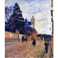Street in Rouen Painting Reproduction