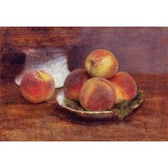 Bowl of Peaches Painting Reproduction