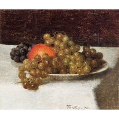 Apples and Grapes Painting Reproduction