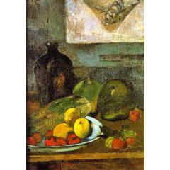 Still LIfe with Delacroix Drawing Painting Reproduction
