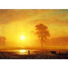 Sunset on the Plains Painting Reproduction