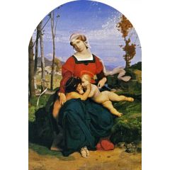 The Virgin, The Infant Jesus, and Saint John Painting Reproduction