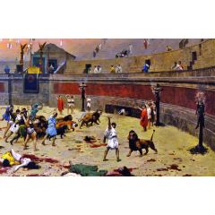 Departure of the Cats from the Circus Painting Reproduction