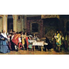 Louis XIV and Moliere Painting Reproduction