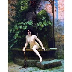 Truth Coming Out of Her Well to Shame Mankind Painting Reproduction
