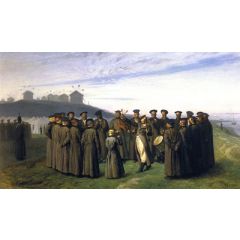Recreation in a Russian Camp, Remembering Moldavia Painting Reproduction