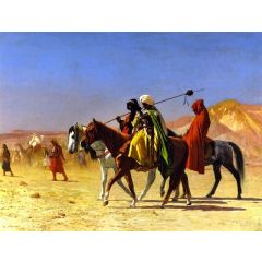 Arabs Crossing the Desert Painting Reproduction
