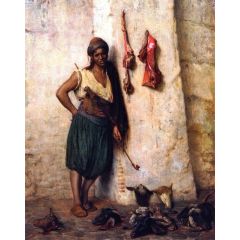 A Turkish Butcher Boy in Jerusalem Painting Reproduction
