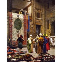 Carpet Merchant in Cairo Painting Reproduction
