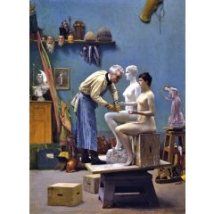 Working in Marble Painting Reproduction