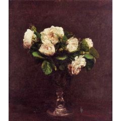 White Roses Painting Reproduction