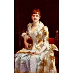 Portrait Of Young Lady Painting Reproduction