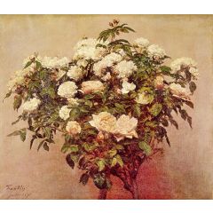 Rose Trees, White Roses Painting Reproduction