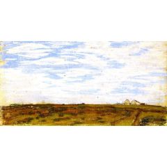 Landscape with Houses Painting Reproduction