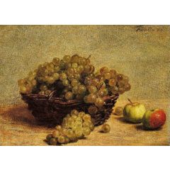 Nature Morte: Raisin et Pommes d’Api Painting Reproduction