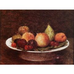 Plate of Fruit Painting Reproduction