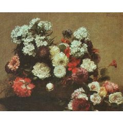 Still Life with Flowers Painting Reproduction